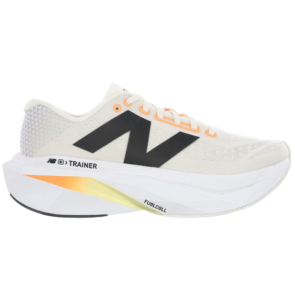 Men's New Balance FuelCell SuperComp Trainer v3, Angora/Hot Mango/Black, 8.5 D Medium