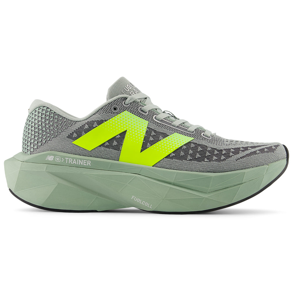 Men's New Balance FuelCell SuperComp Trainer v3, Mosaic Green/Lone Star Grey, 13 D Medium
