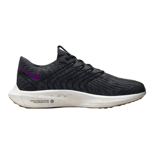 Men's Nike Pegasus Turbo Next Nature, Black/Vivid Purple-Anthracite, 8.5 D Medium