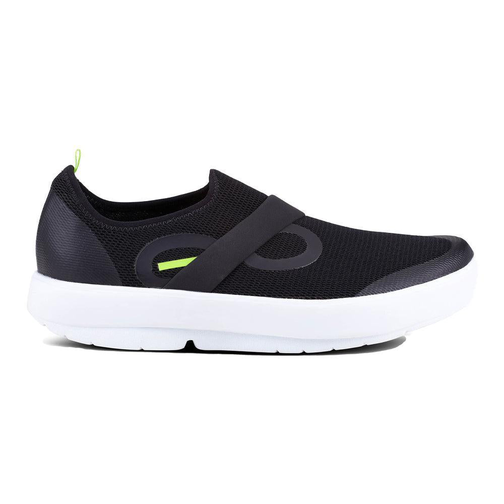 Men's OOFOS Oomg Low, White/Black, 11 D Medium