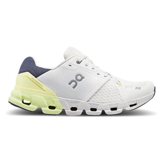 Men's On Cloudflyer 4, White/Hay, 12 D Medium
