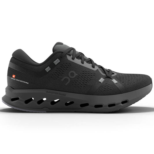 Men's On Cloudsurfer 2, Black/Black, 12 D Medium