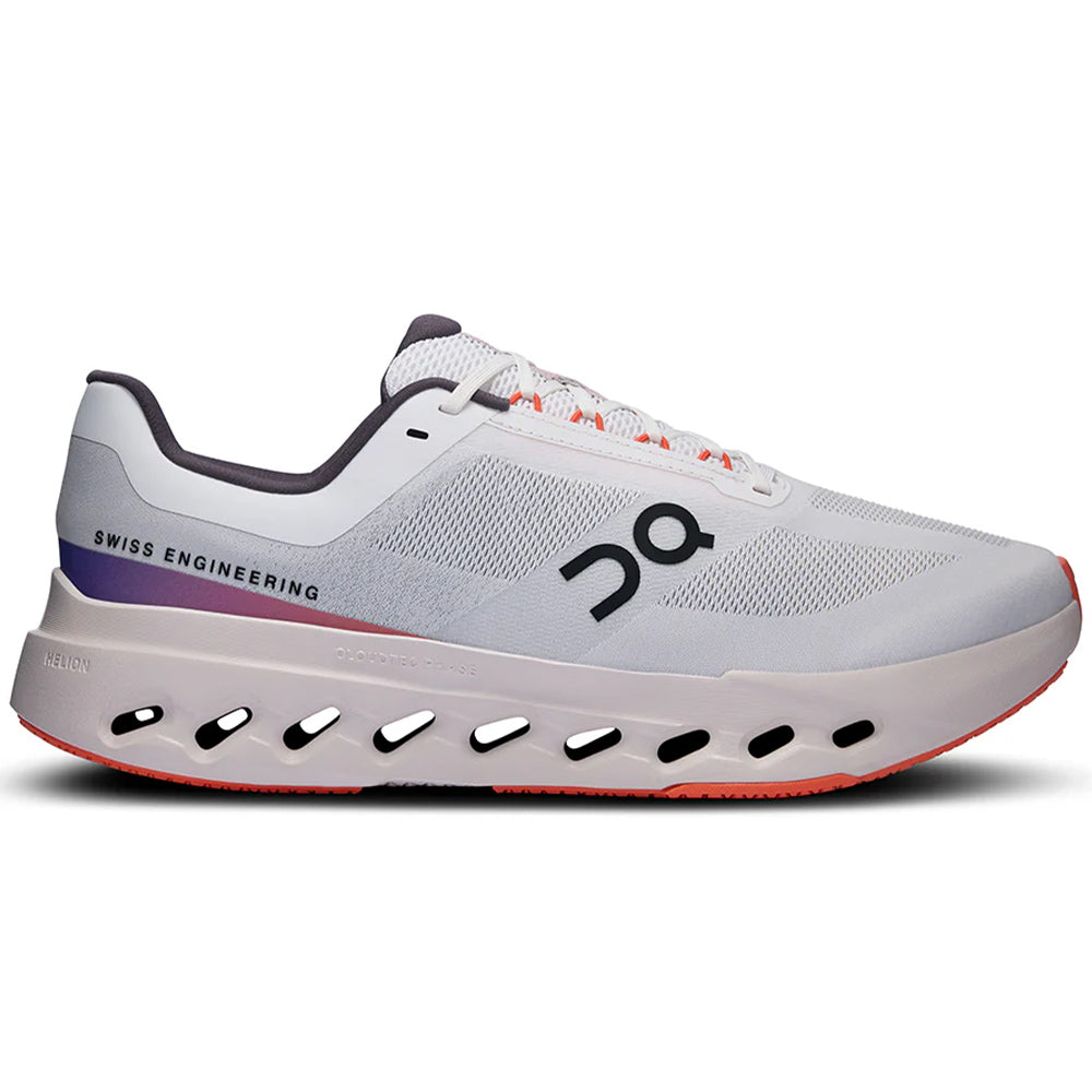 Men's On Cloudsurfer Next, White/Flame, 7.5 D Medium