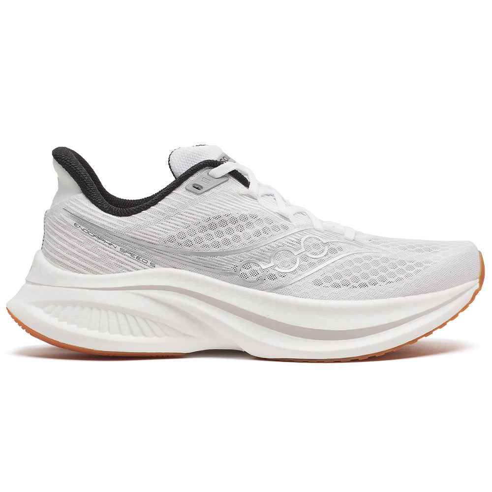 Men's Saucony Endorphin Speed 5, White/Gum, 10 D Medium