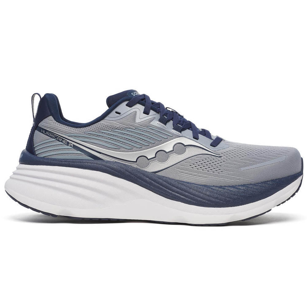 Men's Saucony Hurricane 24, Flint/Navy, 9.5 D Medium