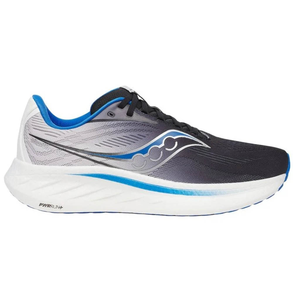 Men's Saucony Ride 18, Black/Skydiver, 10 D Medium