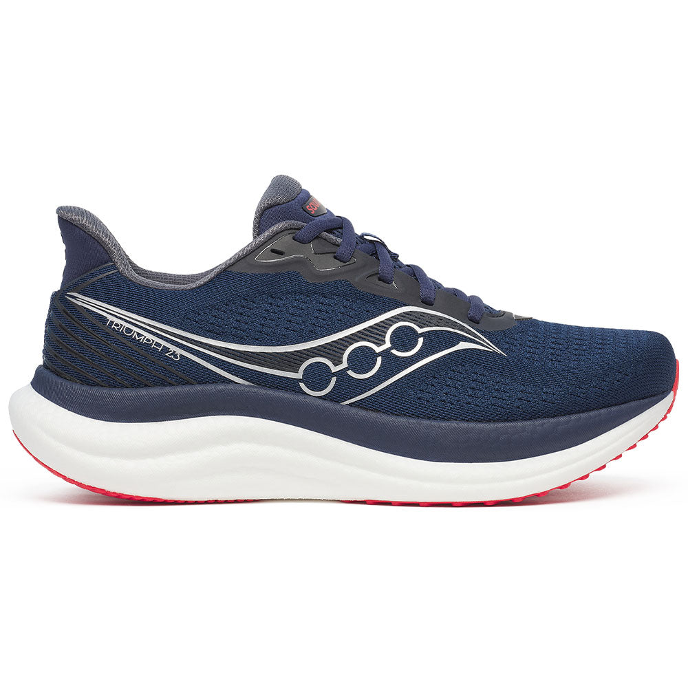 Men's Saucony Triumph 23, Navy/Red, 8 D Medium