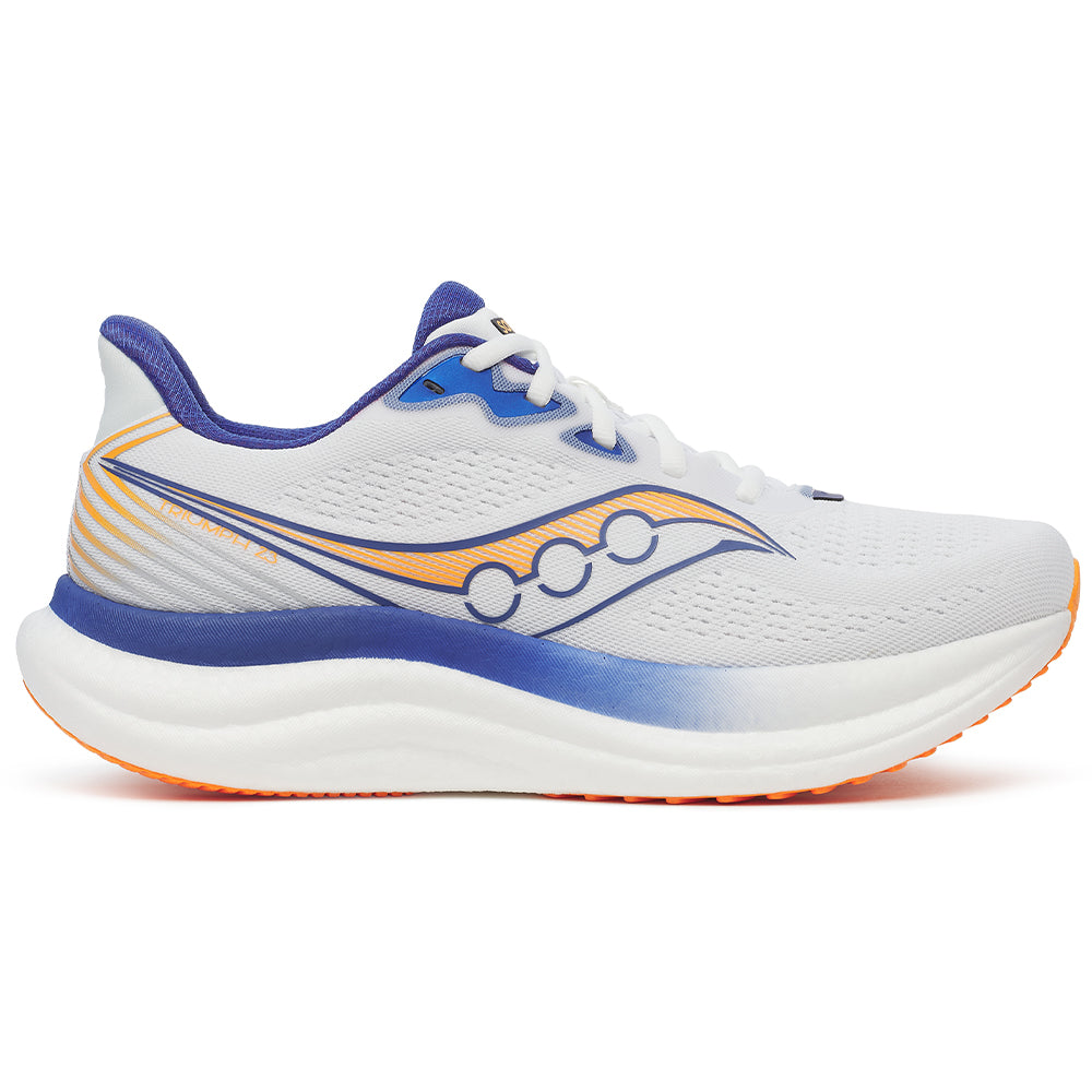 Men's Saucony Triumph 23, White/Azurite, 9.5 D Medium