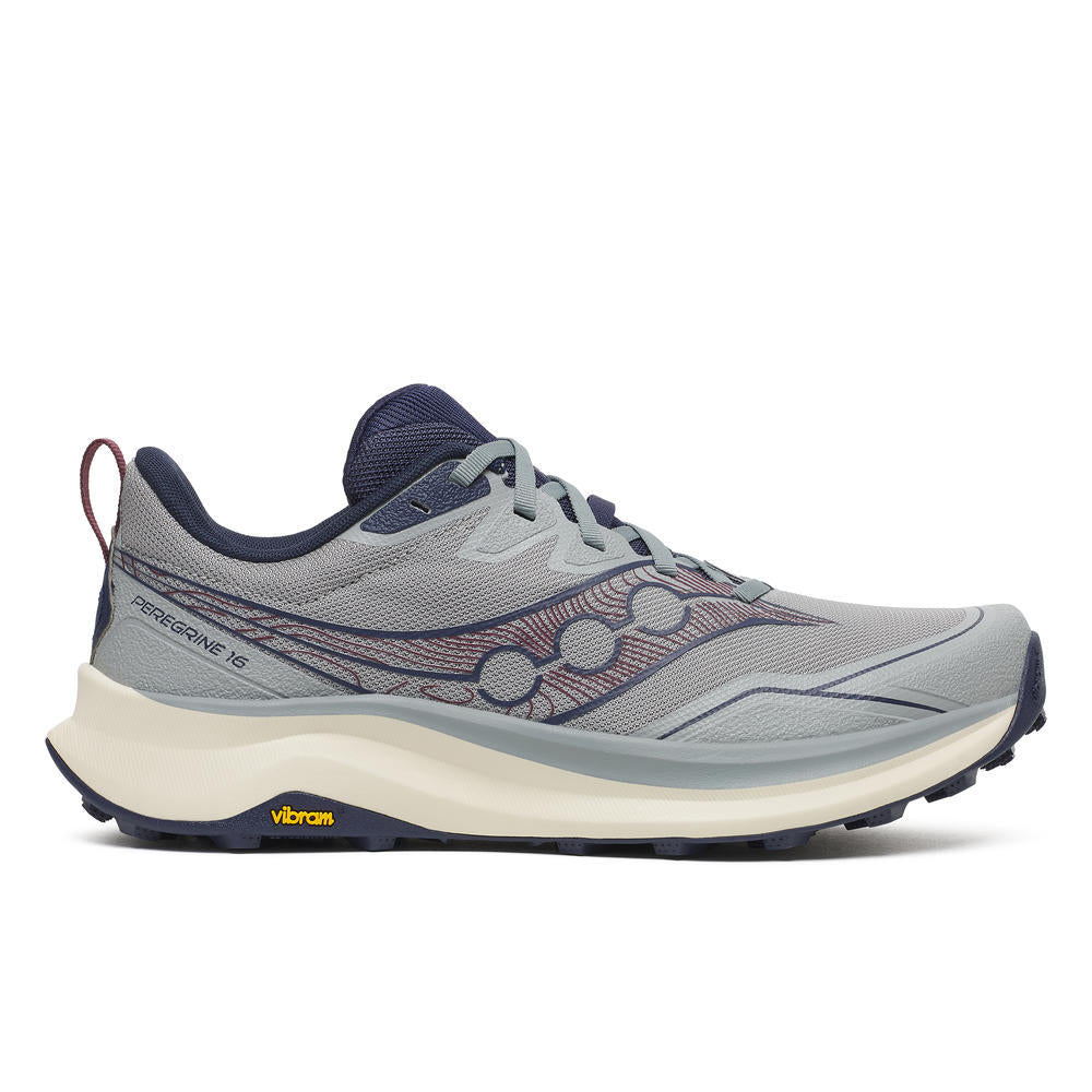 Men's Saucony Peregrine 16, Fossil/Naval, 8.5 D Medium