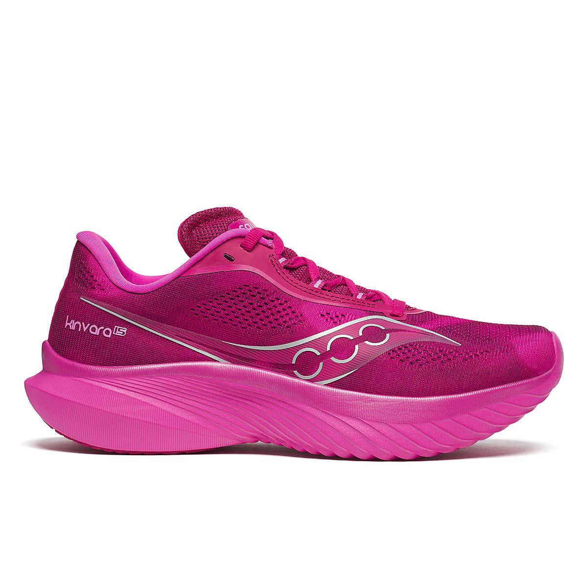 Womens Saucony Kinvara 15, Magenta, 6.5 B Medium