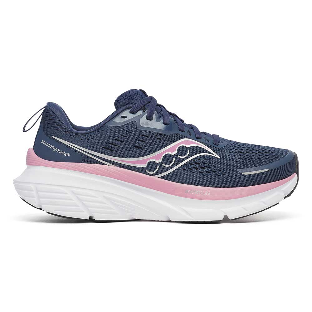 Women's Saucony Guide 18, Navy/Orchid, 6 B Medium
