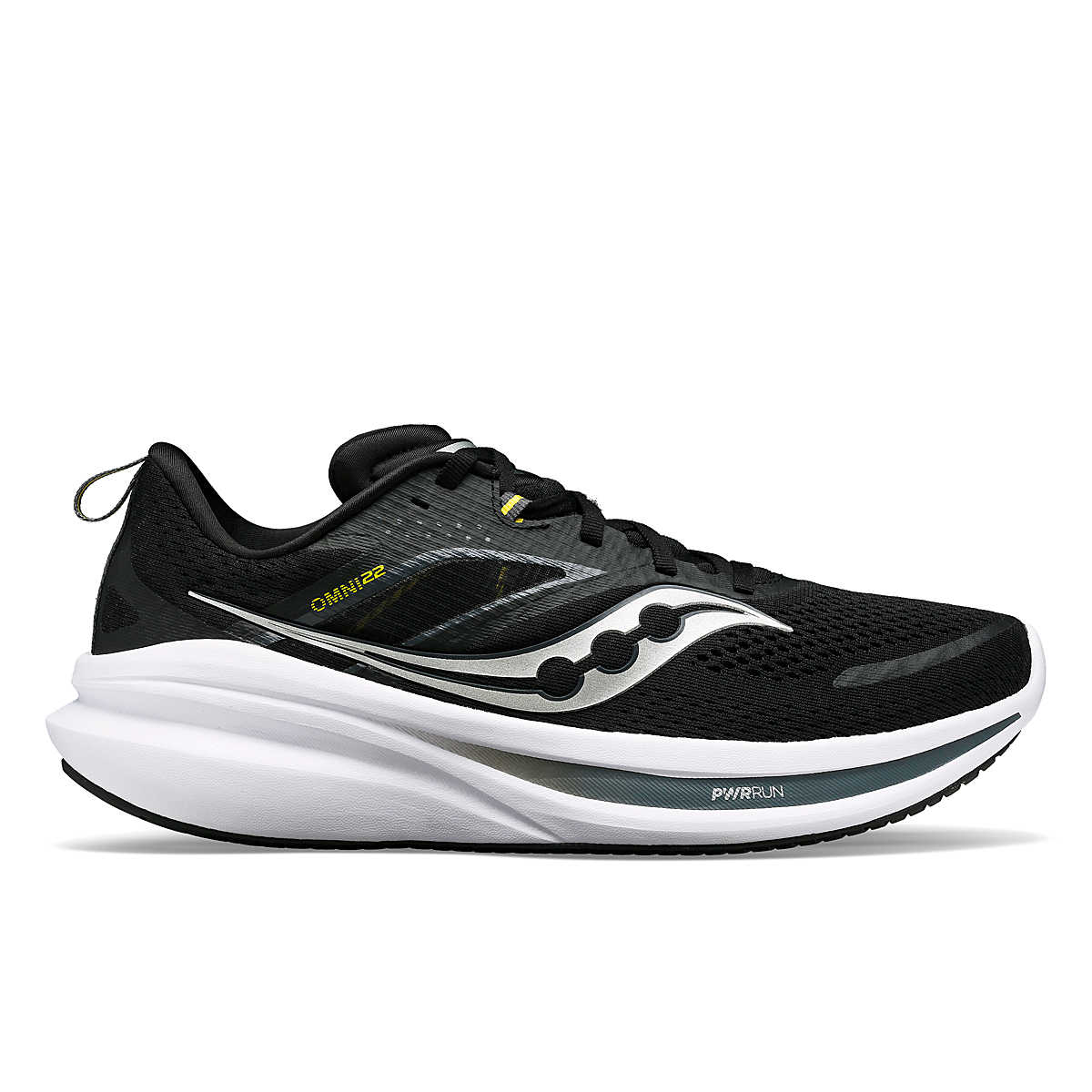 Men's Saucony Omni 22, Black/White, 8.5 2E Wide