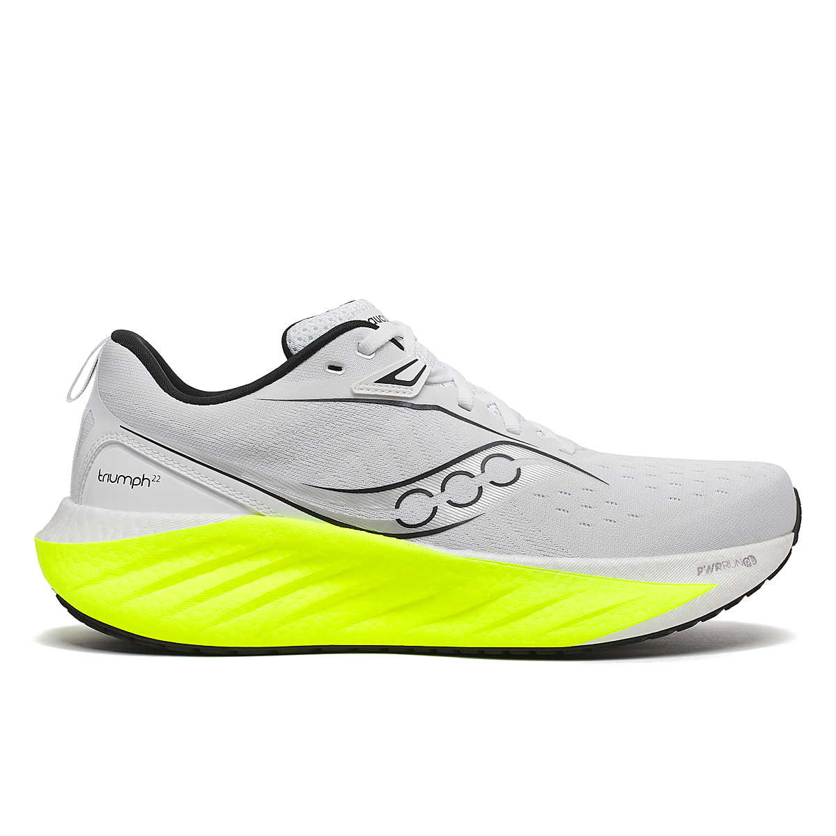 Men's Saucony Triumph 22, White/Olivine, 7 D Medium