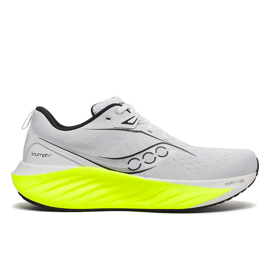 Men's Saucony Triumph 22, White/Olivine, 7 D Medium