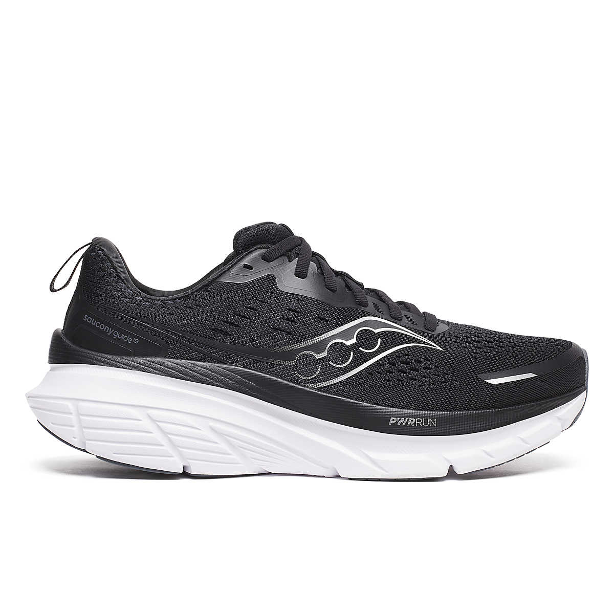 Men's Saucony Guide 18, Black/White, 10 4E Extra Wide