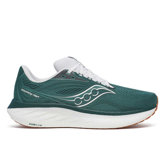 Men's Saucony Ride 18, Pine/White, 12 D Medium