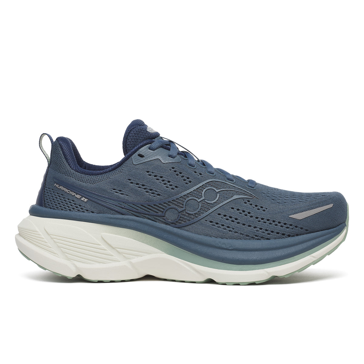 Men's Saucony Hurricane 25, Dusk/Iceberg, 15 2E Wide
