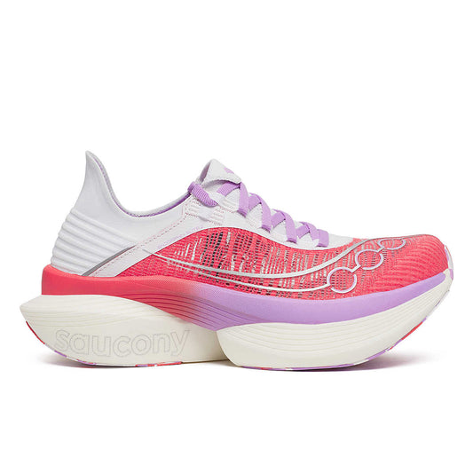 Women's Saucony Endorphin Elite 2, Coral/White, 8 B Medium
