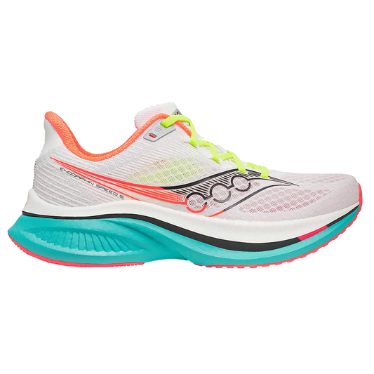 Women's Saucony Endorphin Trainer, White/Mutant, 5 B Medium