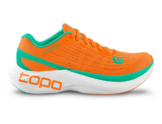 Womens Topo Athletic Specter, Orange/Seafoam, 6.5 B Medium