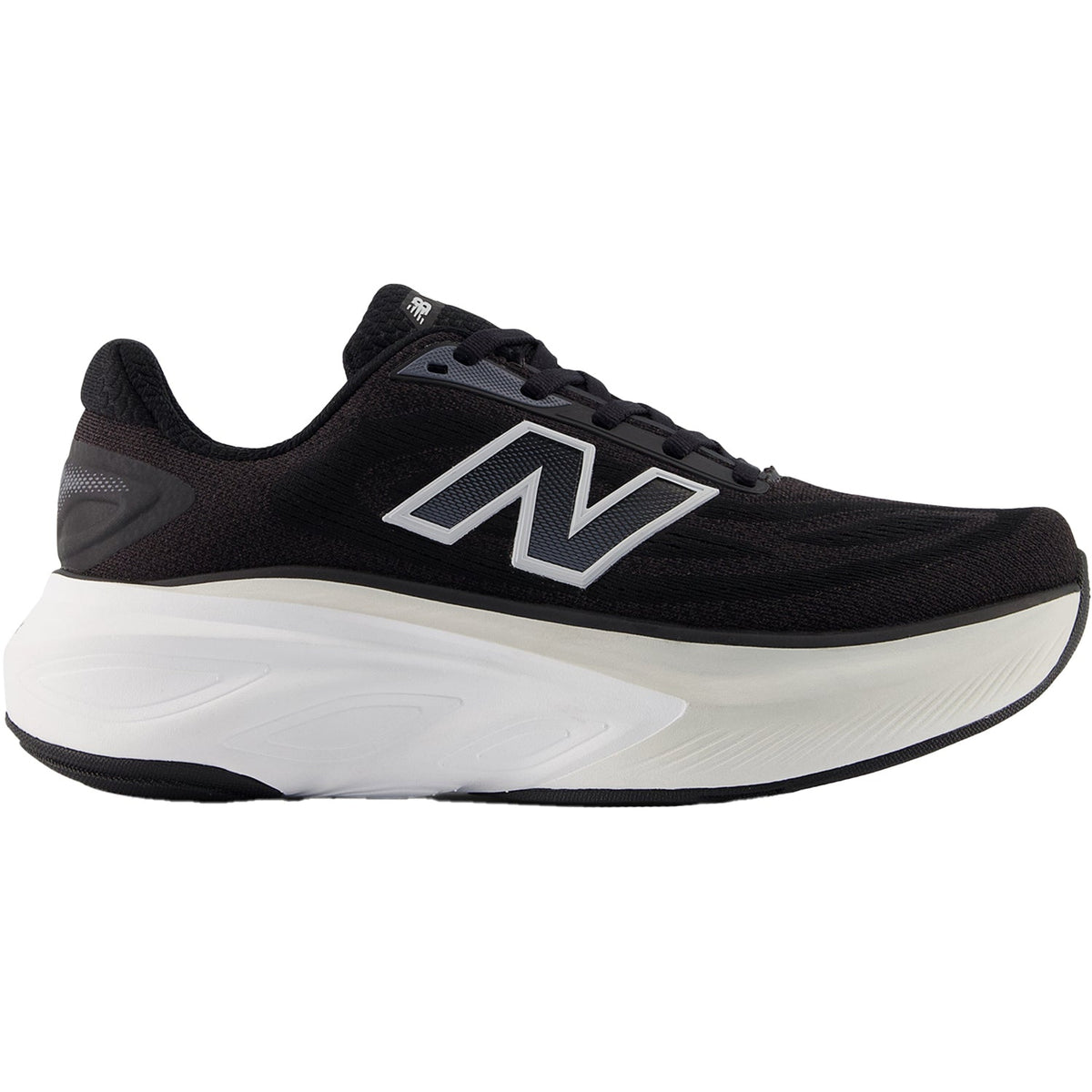Women's New Balance Fresh Foam X More v6, Black/Greymatter/Castlerock, 7 2E Extra Wide