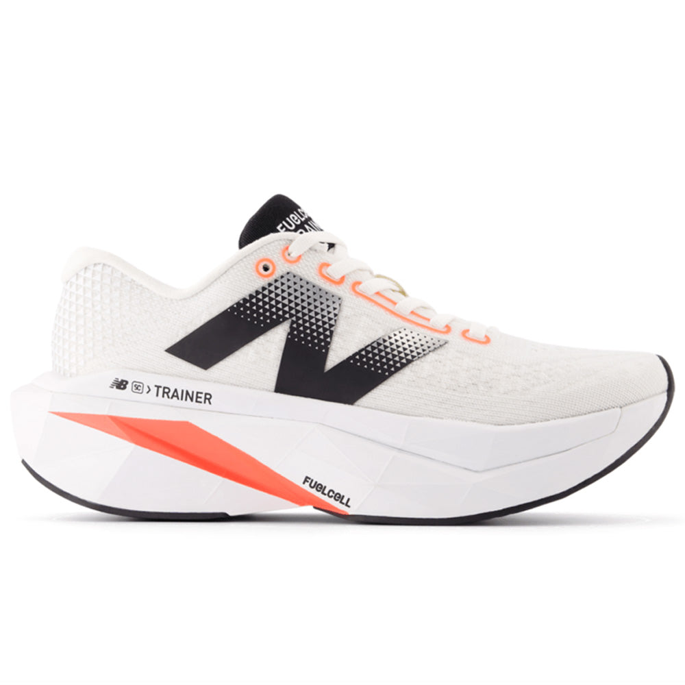 Women's New Balance FuelCell SuperComp Trainer v3, Sea Salt/Urgent Red/Black, 6.5 B Medium
