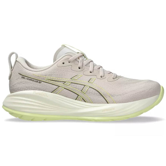 Women's Asics Gel-Cumulus 27, Mineral Beige/Huddle Yellow, 6 B Medium