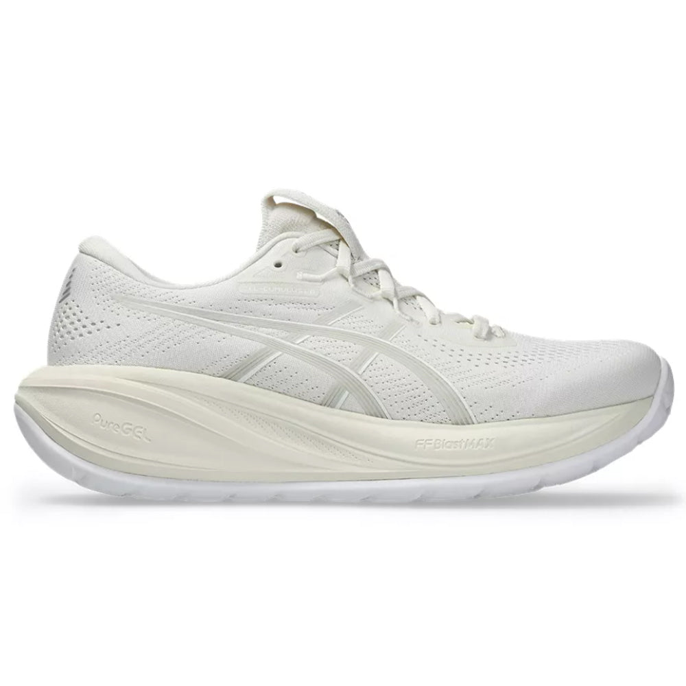 Women's Asics Gel-Cumulus 28, Cream/Glacier Grey, 7 B Medium