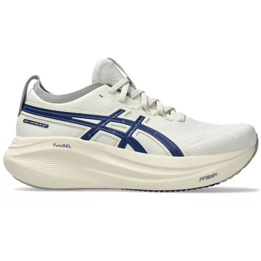 Women's Asics Gel-Nimbus 27 ATC, Birch/Indigo Blue, 11 B Medium