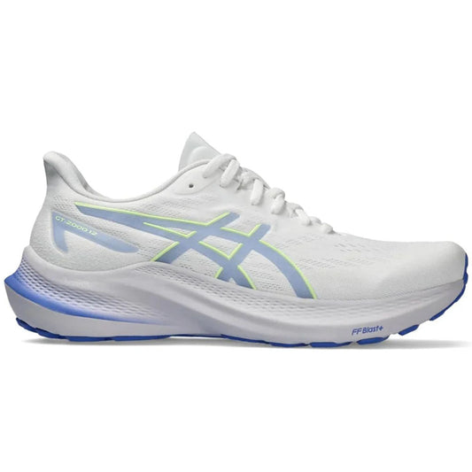 Women's Asics GT-2000 12, White/Sapphire, 6.5 D Wide