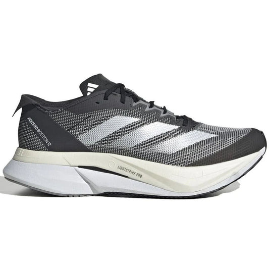 Women's Adidas Adizero Boston 12, Core Black/Cloud White/Carbon, 6.5 B Medium