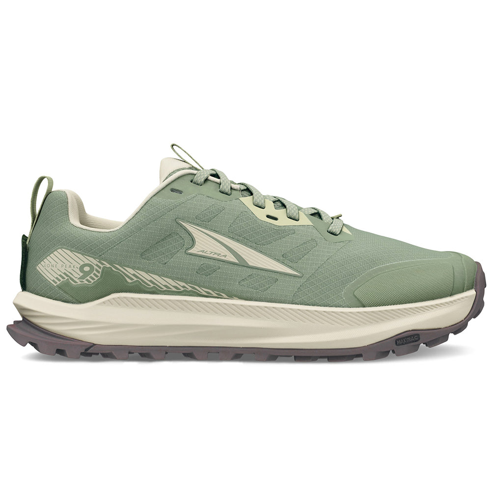 Women's Altra Lone Peak 9, Green, 9 B Medium