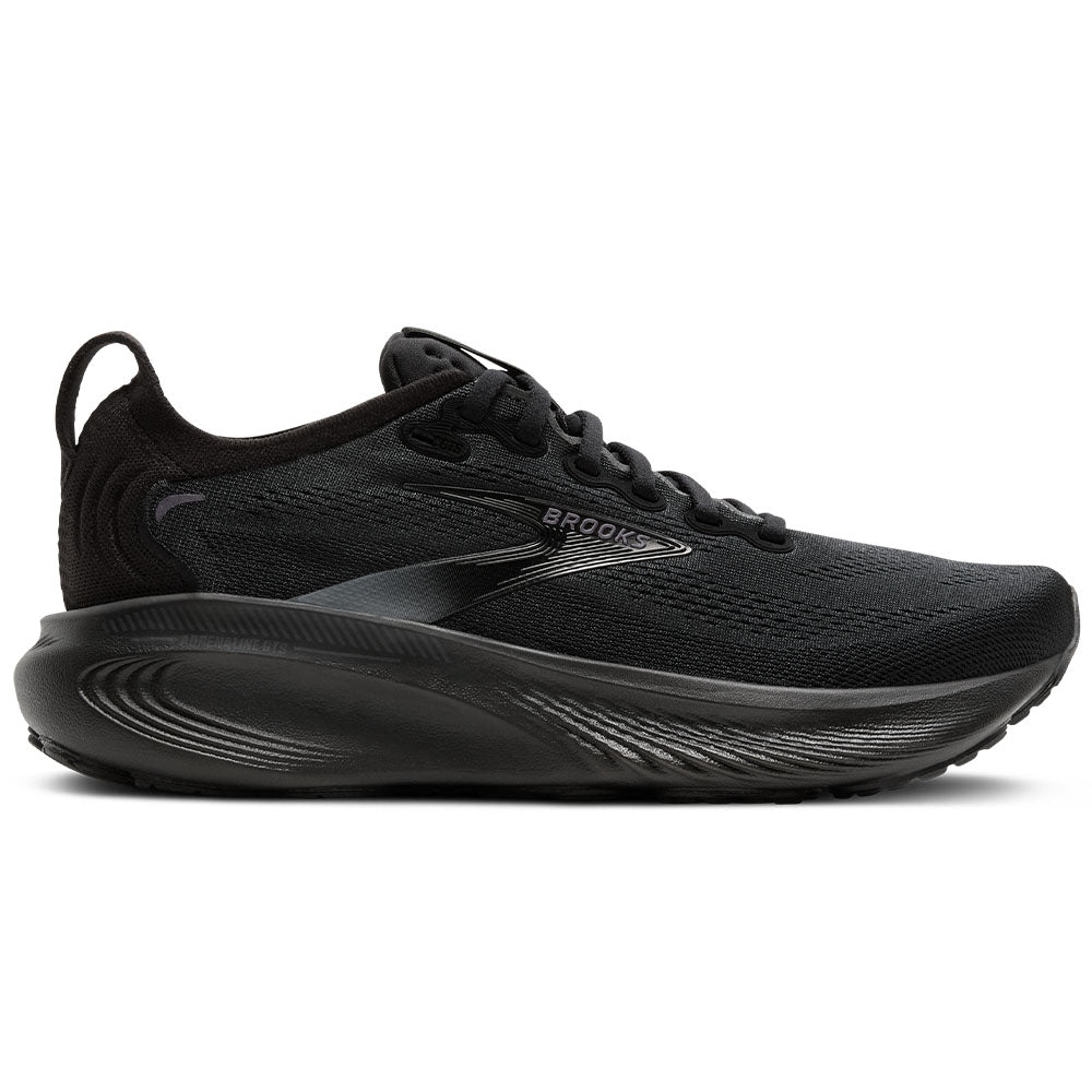 Women's Brooks Adrenaline GTS 25, Black/Black/Ebony, 11 D Wide