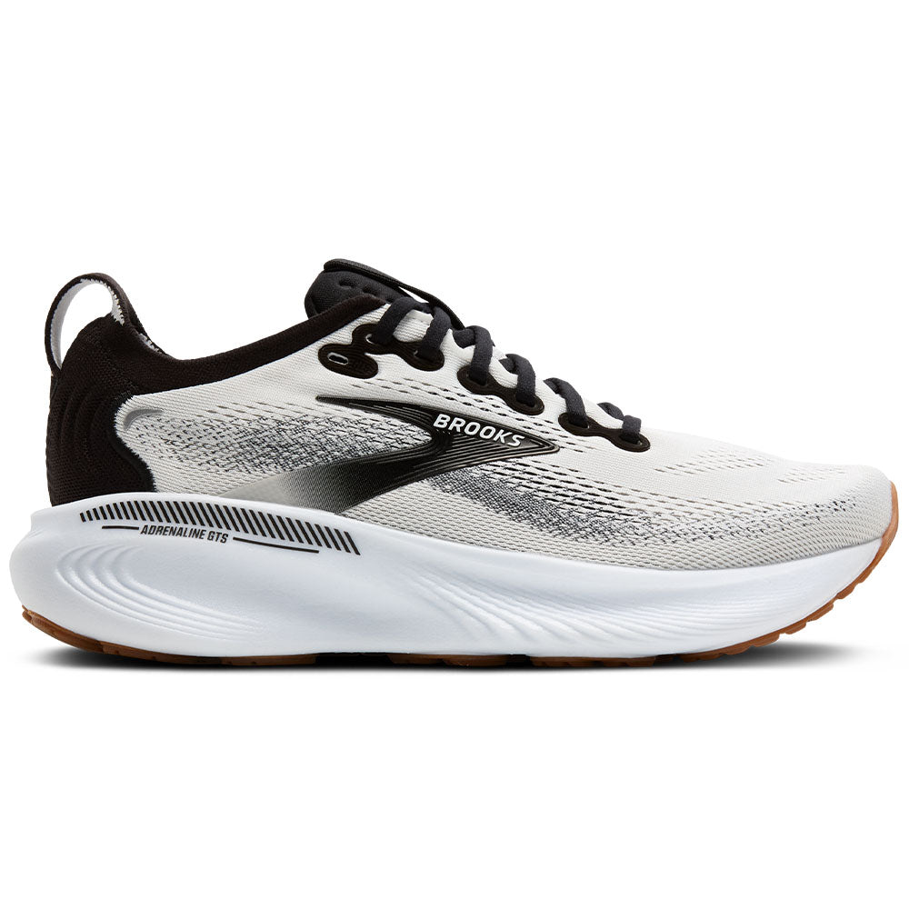 Women's Brooks Adrenaline GTS 25, White/Black/White, 12 D Wide