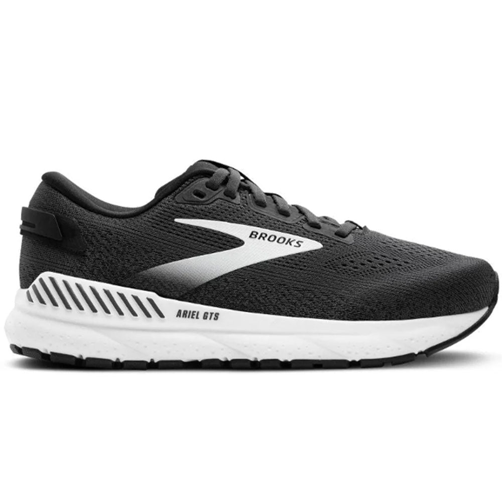Women's Brooks Ariel GTS 24, Ebony/Black/White, 8.5 2E Extra Wide