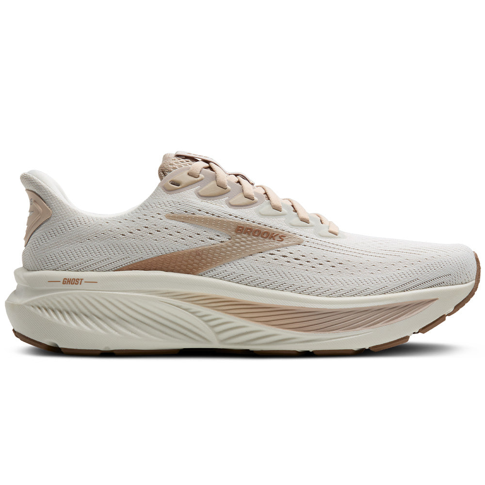 Women's Brooks Ghost 17, Grey/Chateau Grey/Portabella, 9.5 B Medium