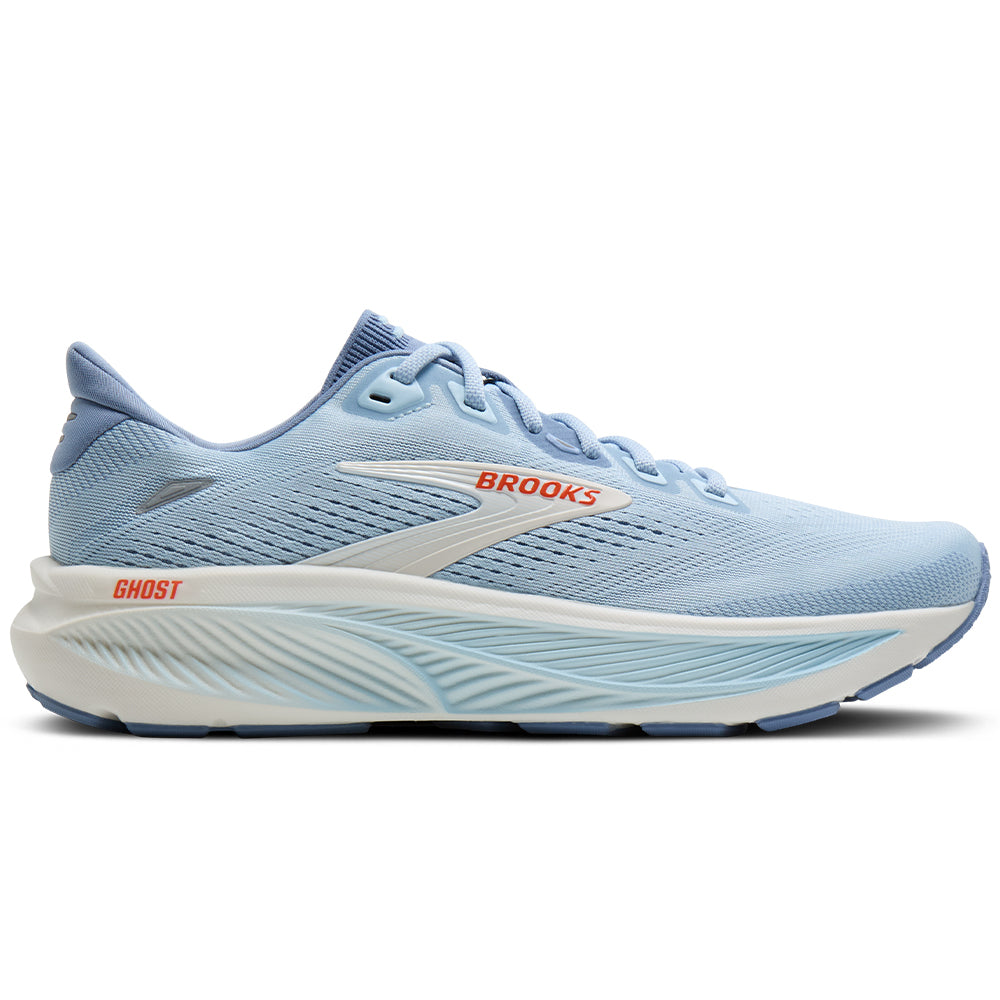 Women's Brooks Ghost 18, Nantucket/Tigerlily/Coconut, 10.5 B Medium
