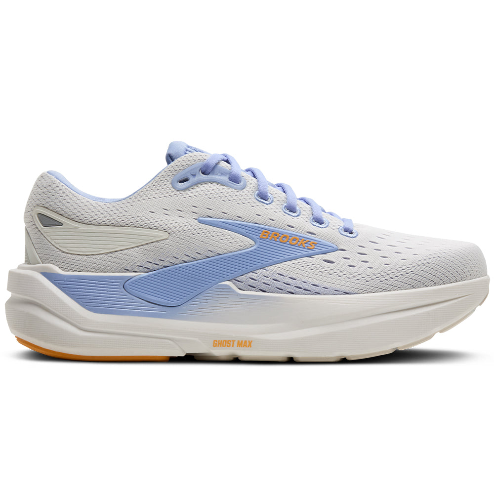 Women's Brooks Ghost Max 3, Coconut/Blue Heron/Orange, 7 B Medium