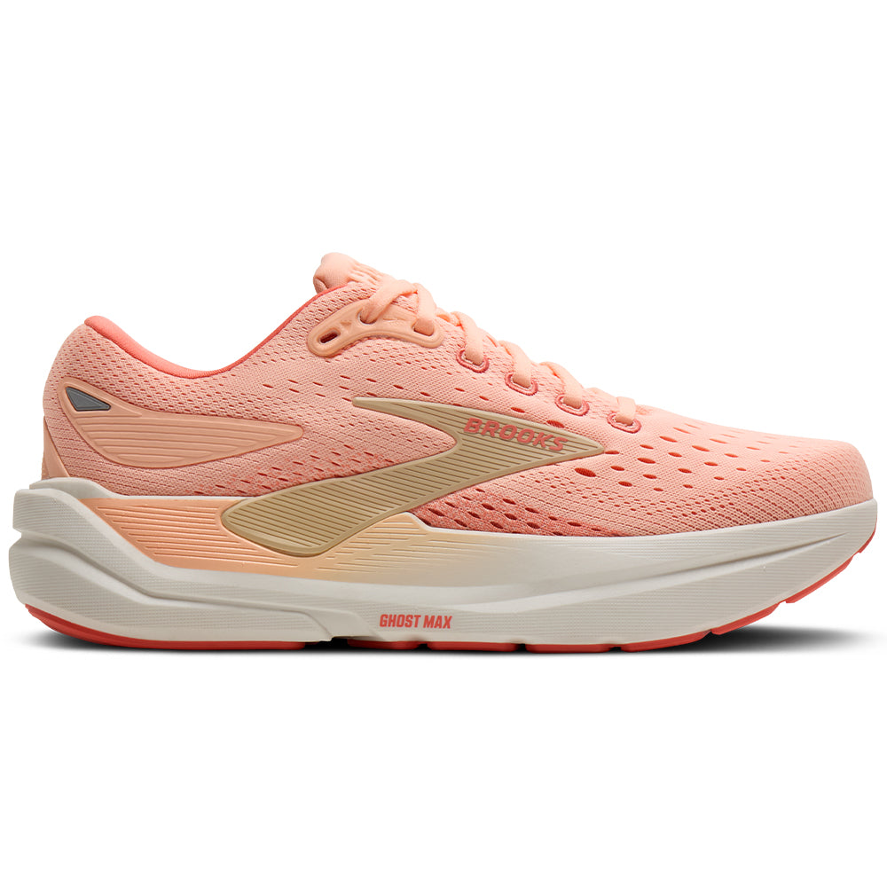 Women's Brooks Ghost Max 3, Peach/Sand/Coconut, 7.5 B Medium