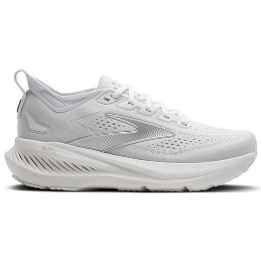 Women's Brooks Glycerin 23, White/Oyster/Silver, 5.5 B Medium
