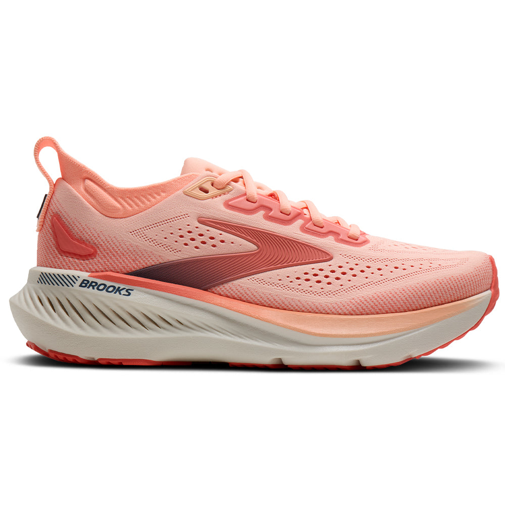 Womens Brooks Glycerin GTS 23, Coral/Peach/Spellbound, 11 B Medium
