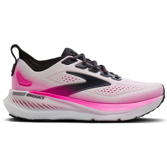 Women's Brooks Glycerin GTS 23, White/Phantom/Cyber Pink, 10.5 B Medium