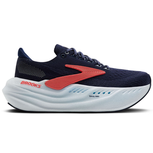 Women's Brooks Glycerin Max, Peacoat/Blue Ribbon/Hot Coral, 7.5 B Medium