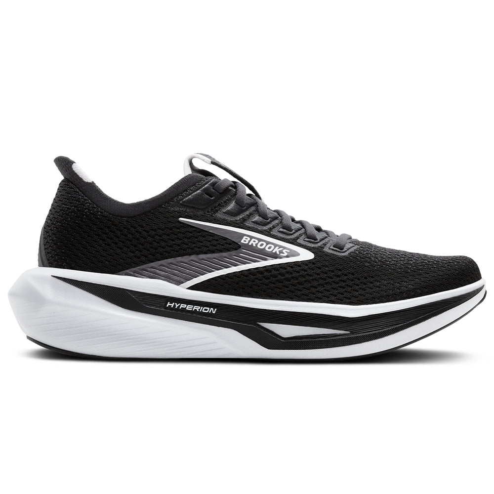 Women's Brooks Hyperion 3, Black/Grey/White, 8 B Medium