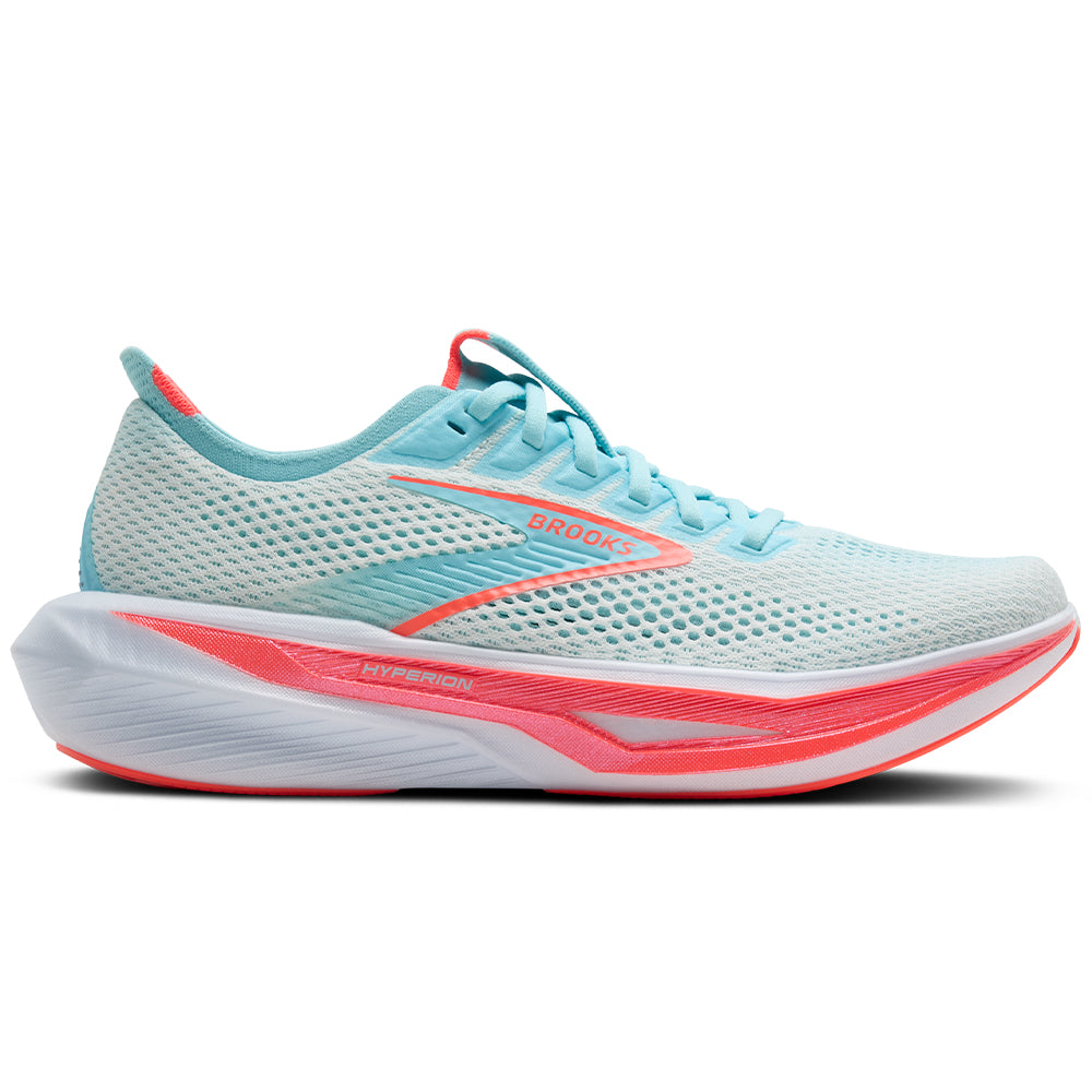 Women's Brooks Hyperion 3, White/Pink Clay/Atomizer, 6 B Medium