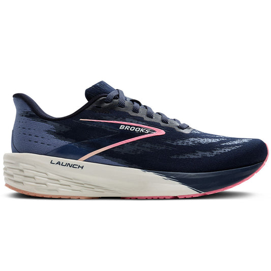 Women's Brooks Launch 11, Peacoat/Blue/Peach, 6.5 B Medium