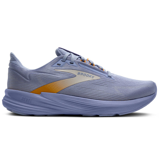 Women's Brooks Revel 8, Blue Heron/Coconut/Orange, 11.5 B Medium