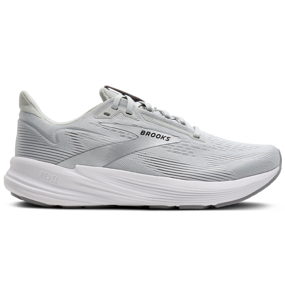 Women's Brooks Revel 8, Oyster Mushroom/Alloy/Silver, 6 B Medium
