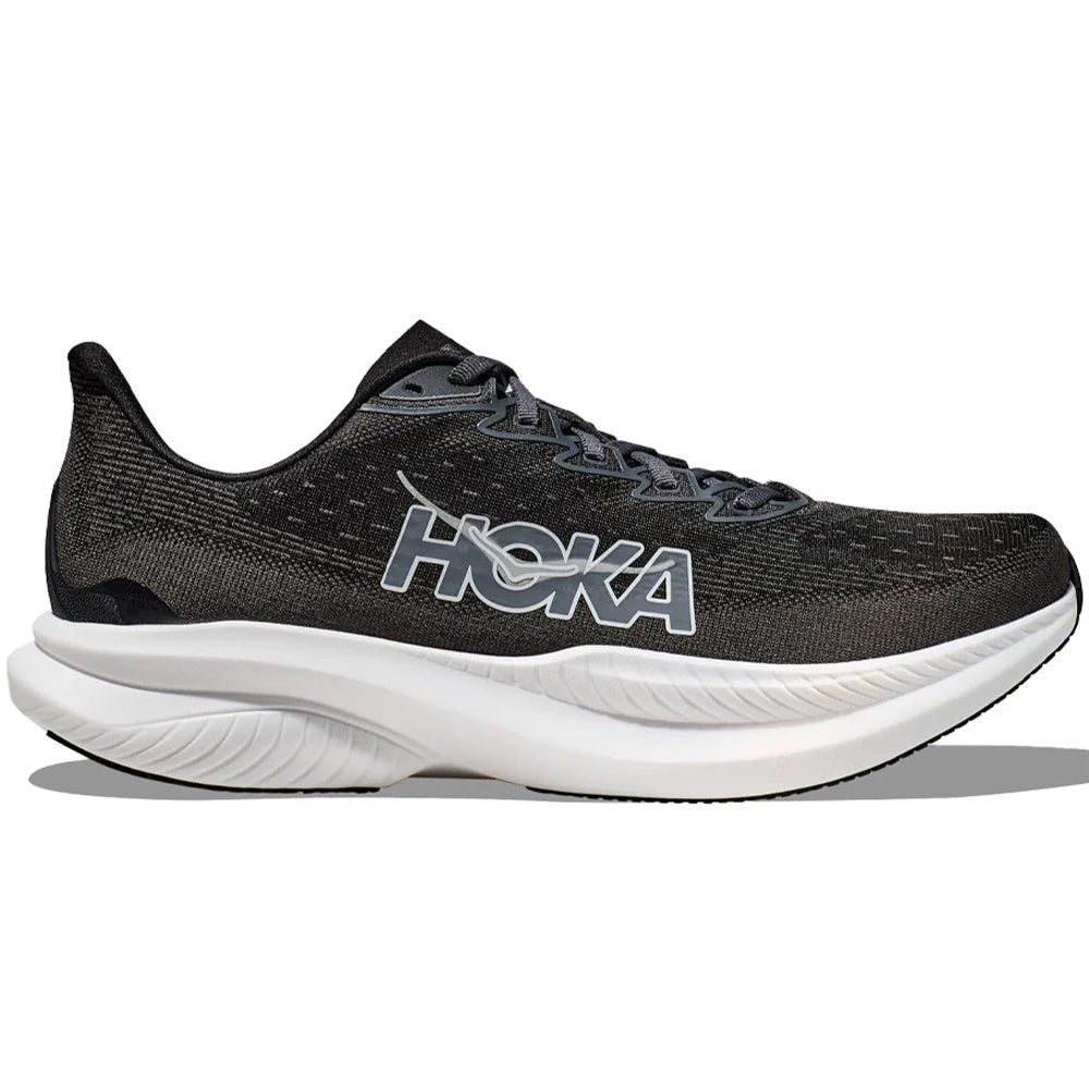 Women's Hoka Mach 6, Black/White, 6.5 B Medium