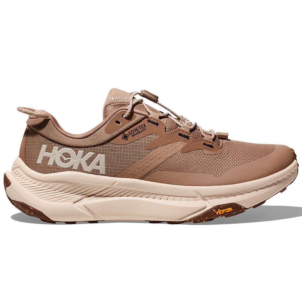 Women's Hoka Transport GTX, Dune/Eggnog, 8 B Medium